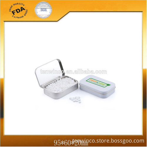 Rectangle Mint Tin Box with Hinge
